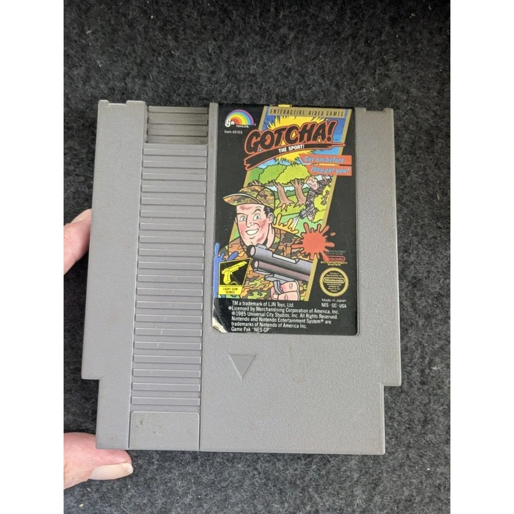 Gotcha (Nintendo NES, 1987) Game & Manual Authentic Cartridge Vintage